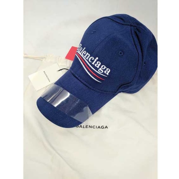 SOLD Balenciaga Blue Enbroidered Logo Hat - Picture 6 of 6